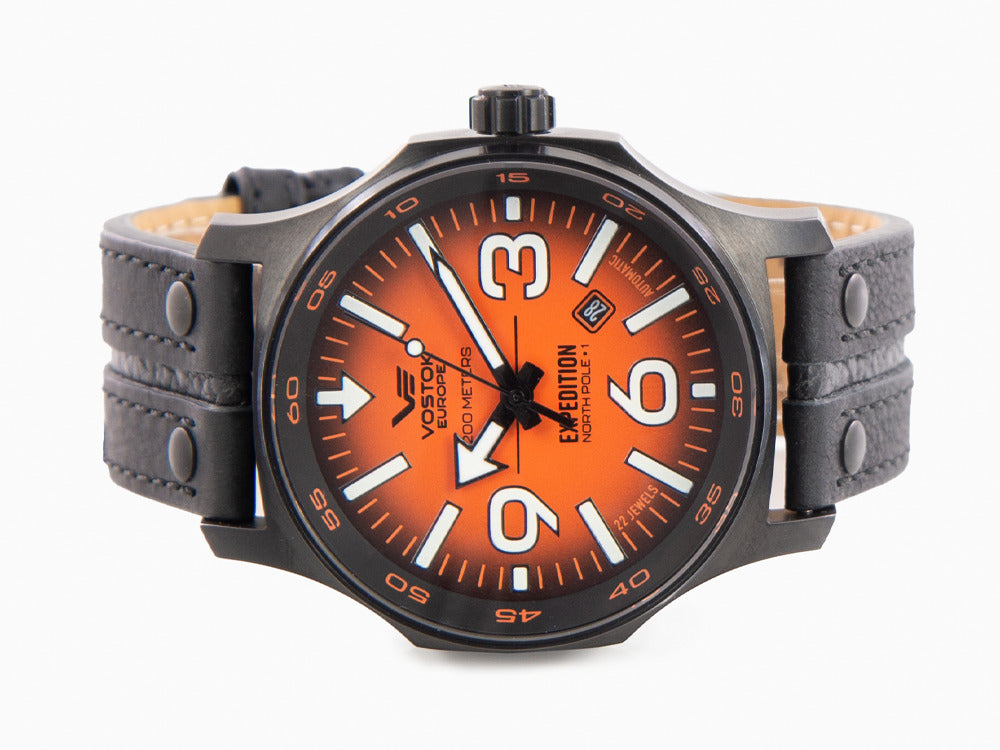 Vostok Europe Expedition North Pole Automatik Uhr, PVD, 43 mm, YN55-595C640