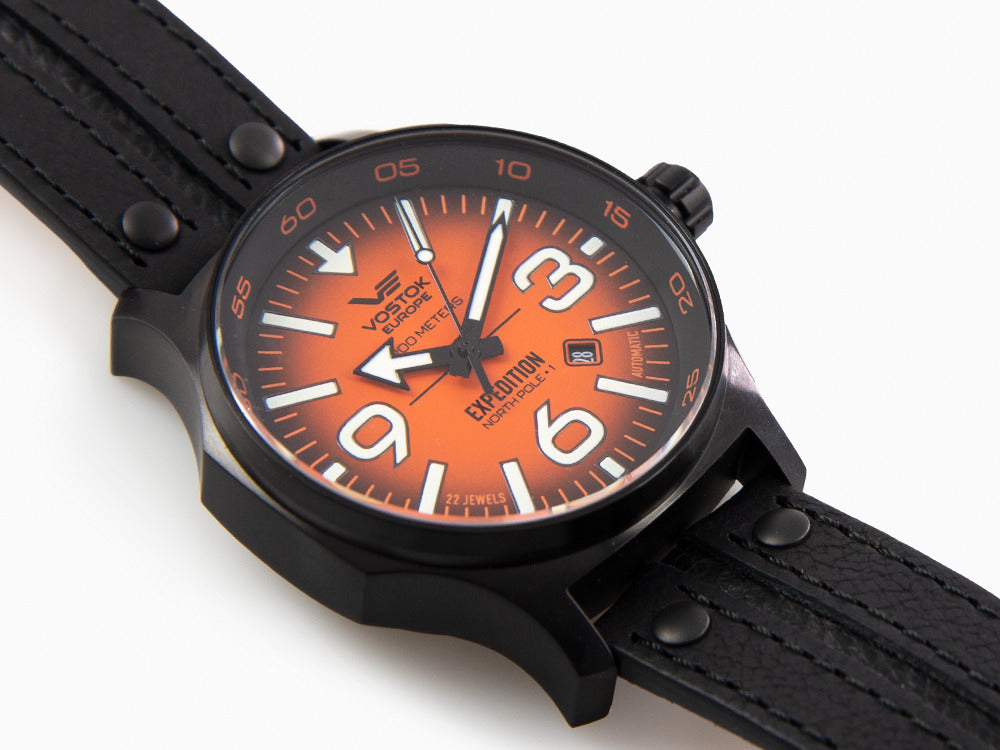 Vostok Europe Expedition North Pole Automatik Uhr, PVD, 43 mm, YN55-595C640