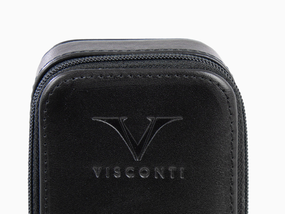 Visconti Accesorios Etui, Leder, Starr, 3 Schreibgeräte, Schwarz, KL40-03