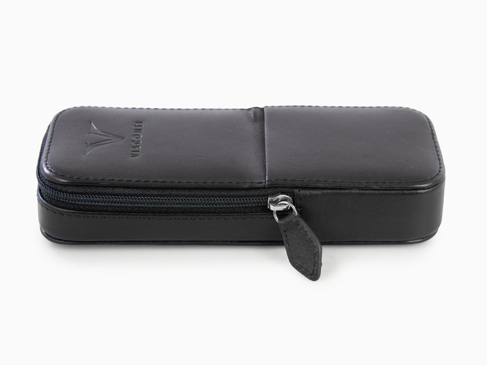 Visconti Accesorios Etui, Leder, Starr, 3 Schreibgeräte, Schwarz, KL40-03