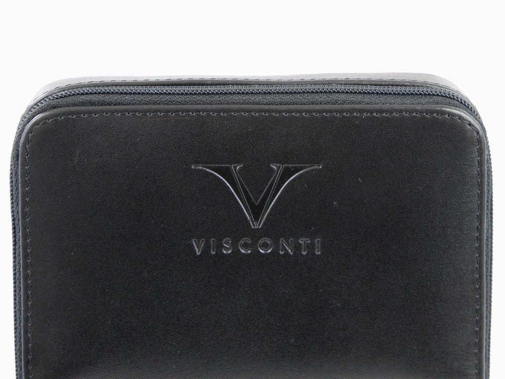 Visconti Accesorios Etui, Leder, Starr, 6 Schreibgeräte, Schwarz, KL40-06