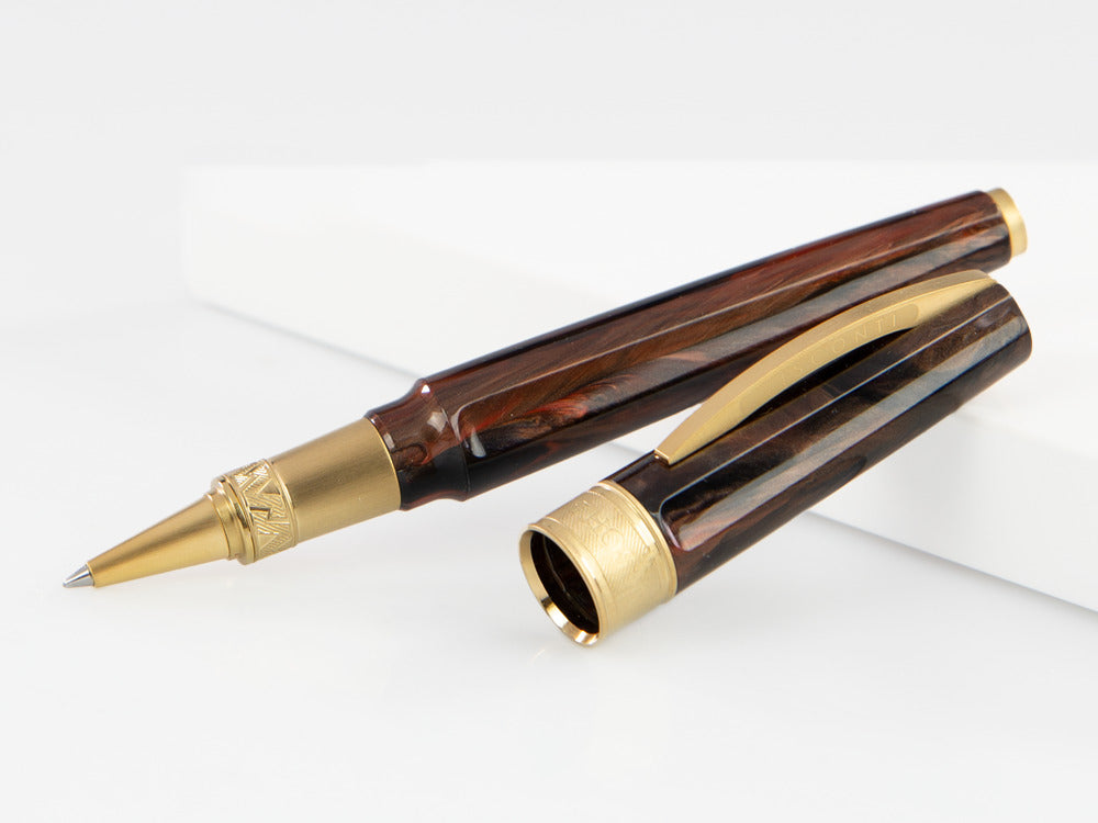 Visconti Mirage Mythos Apollo Roller, Vergoldet, Braun KP07-08-RB