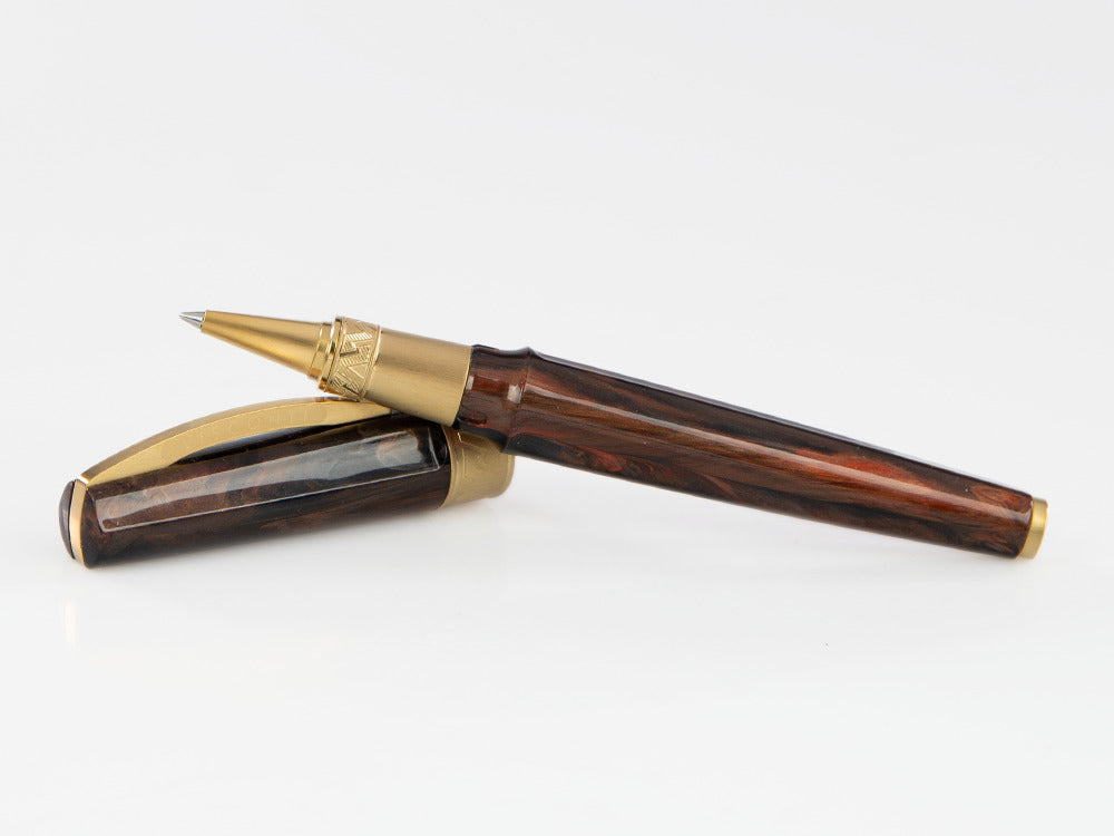 Visconti Mirage Mythos Apollo Roller, Vergoldet, Braun KP07-08-RB