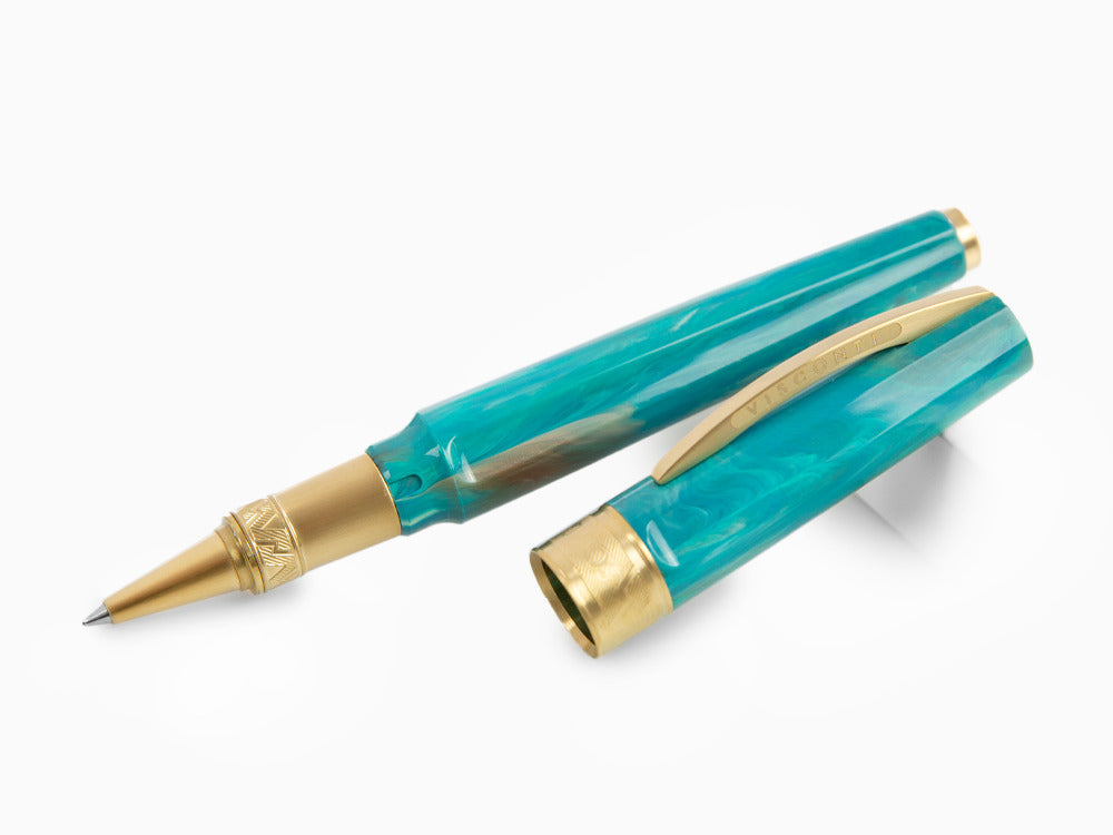Visconti Mirage Mythos Athena Roller, Acryl-Edelharz, Vergoldet, Blau KP07-15-RB