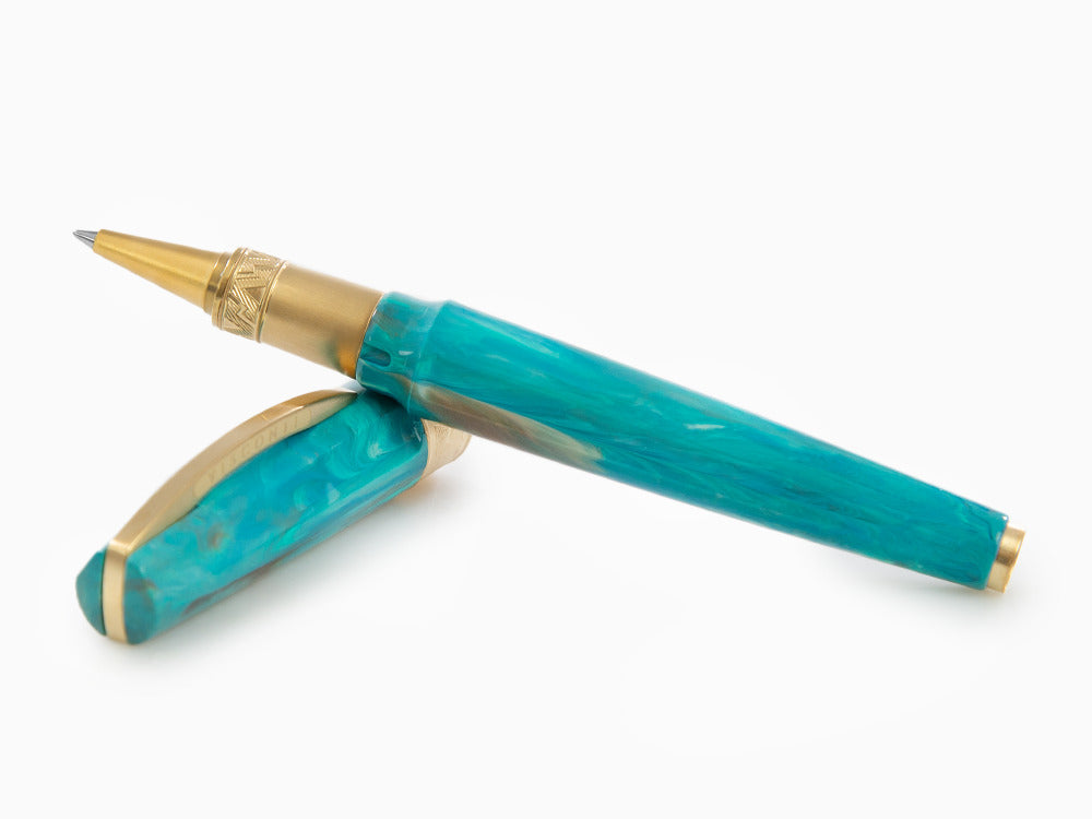 Visconti Mirage Mythos Athena Roller, Acryl-Edelharz, Vergoldet, Blau KP07-15-RB