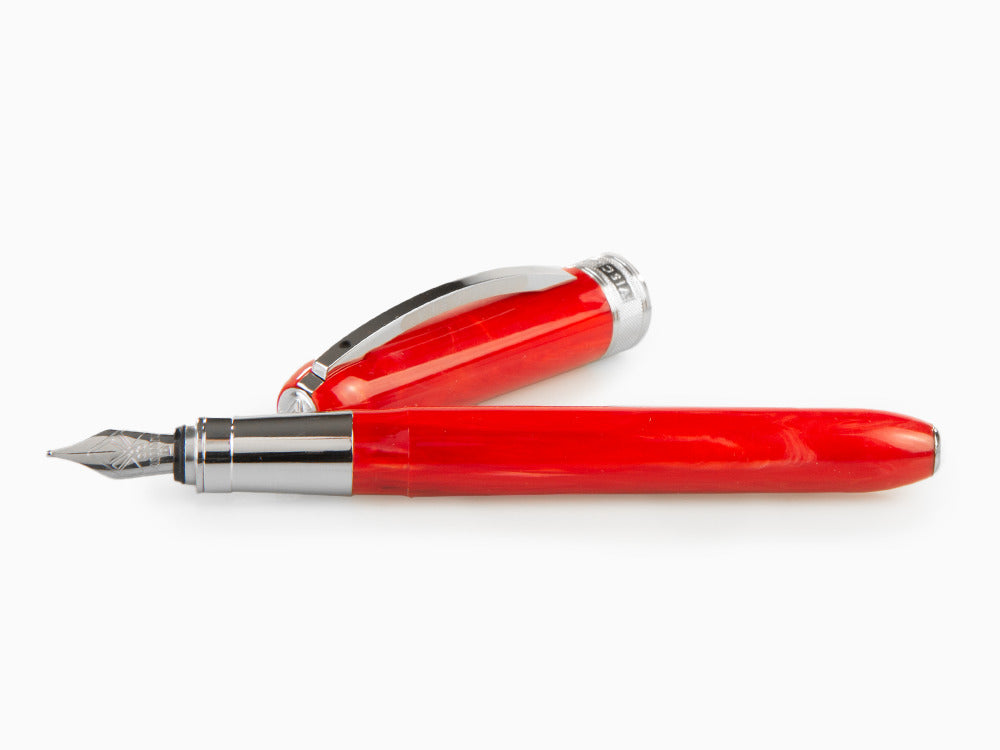 Visconti Rembrandt Füllfederhalter, Edelharz, Palladium, Rot, KP10-03-FP