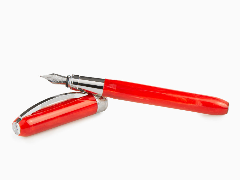 Visconti Rembrandt Füllfederhalter, Edelharz, Palladium, Rot, KP10-03-FP