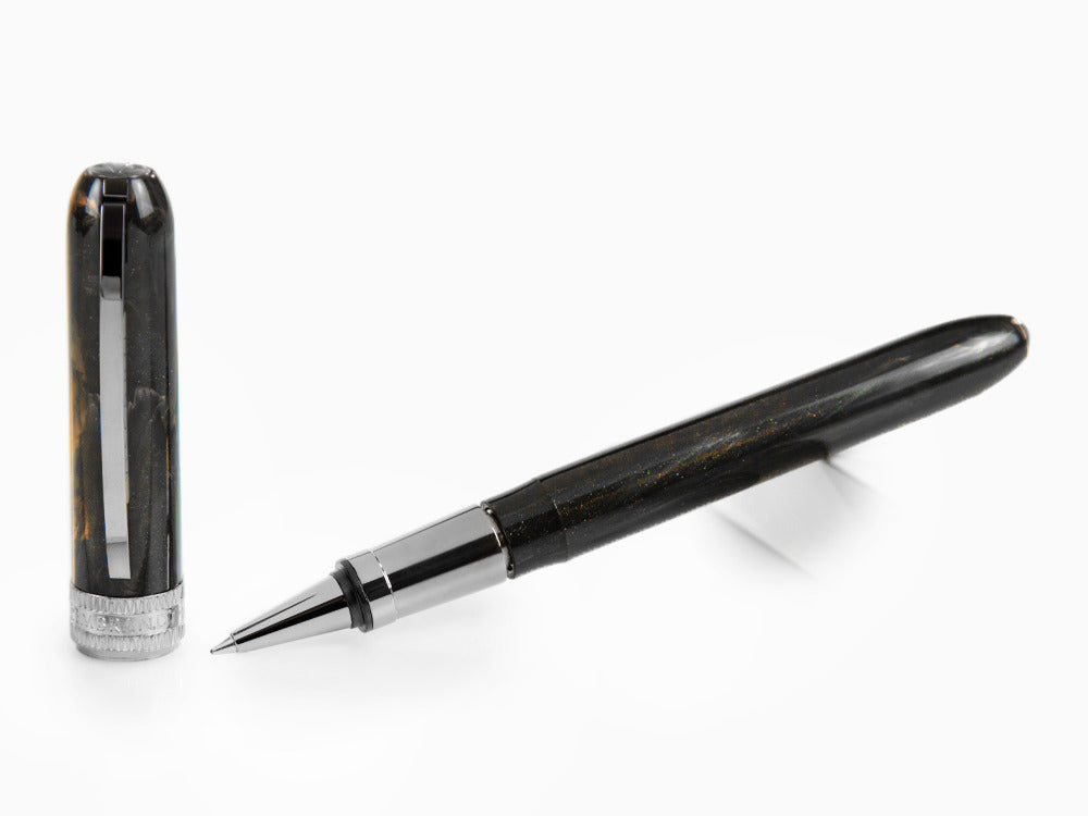 Visconti Rembrandt-S Black Roller, AcrylEdelharz, Ruthenium Akzenten, KP10-27-RB