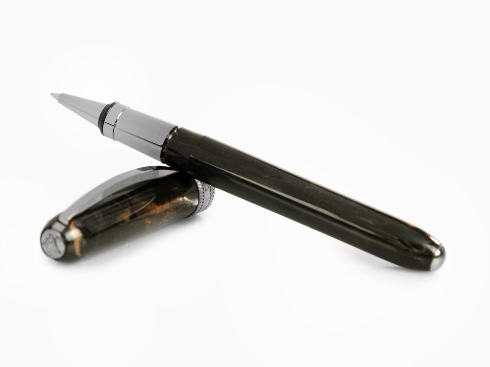 Visconti Rembrandt-S Black Roller, AcrylEdelharz, Ruthenium Akzenten, KP10-27-RB