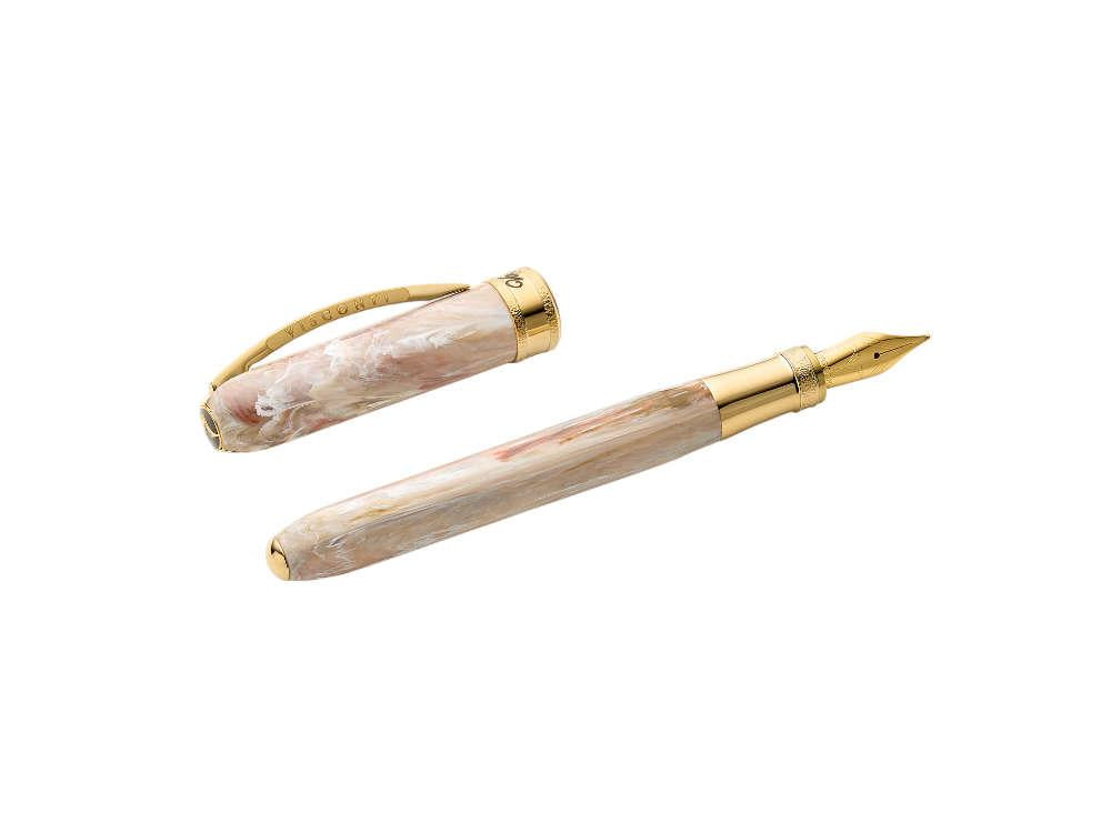 Visconti Comedia Virgilio Füllfederhalter, Rose, Vergoldet, KP10-53-FP