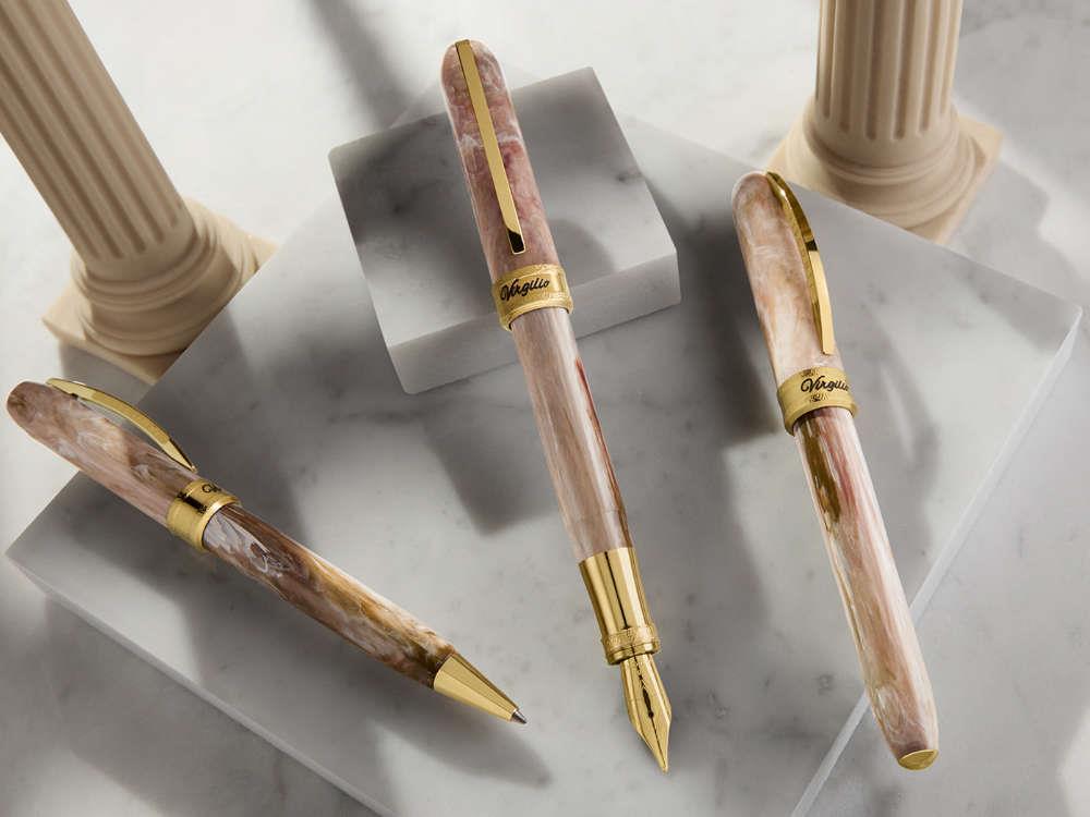 Visconti Comedia Virgilio Füllfederhalter, Rose, Vergoldet, KP10-53-FP