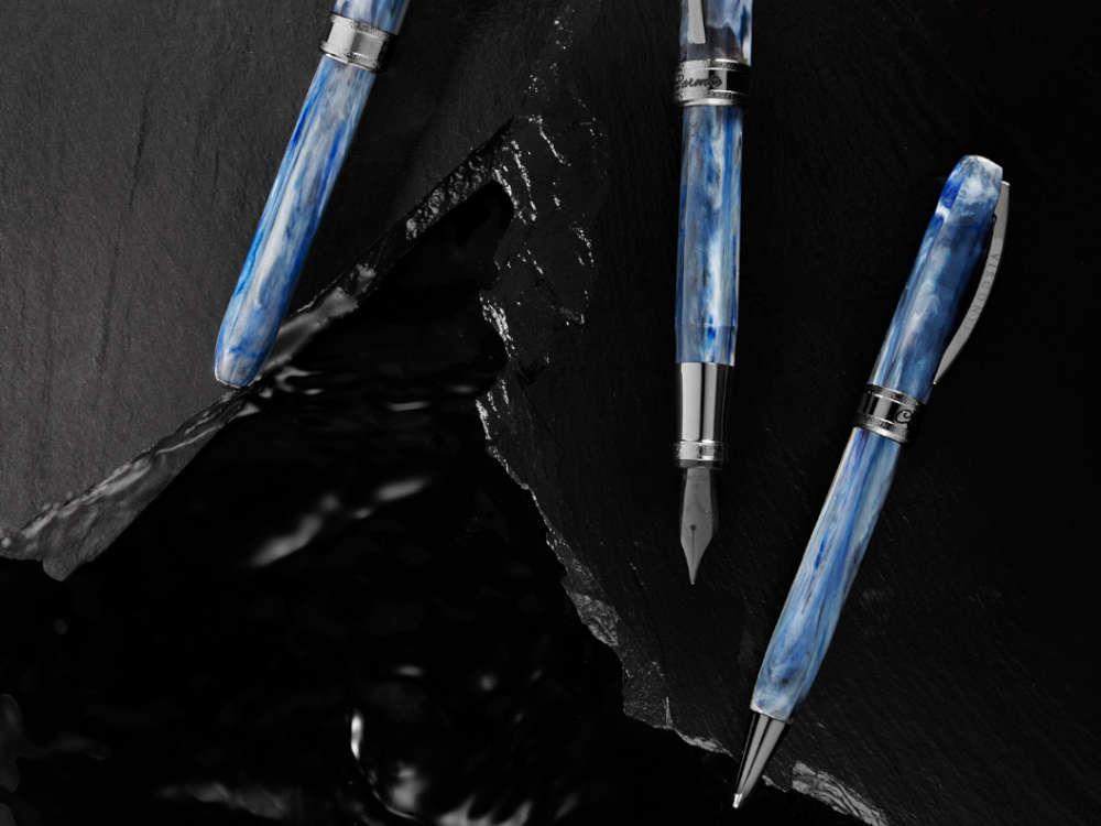 Visconti Comedia Caronte Roller, Blau, Ruthenium Akzenten, KP10-54-RB