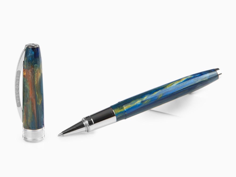 Visconti Van Gogh Starry Night Roller, Edelharz, Palladium, Blau KP12-04-RB