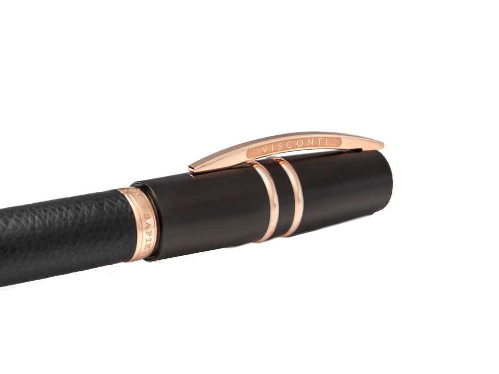 Visconti Homo Sapiens Dual Touch Black Roller, Leder, Roségold PVD, KP15-23-RB