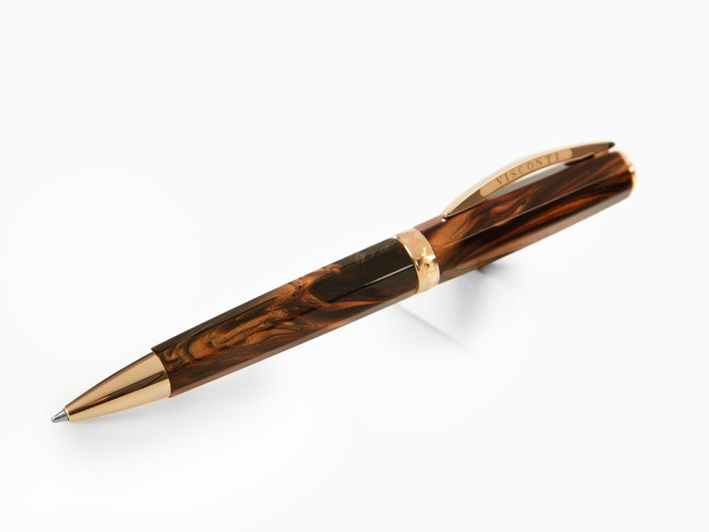Visconti Medici Kugelschreiber, Acryl-Edelharz, Roségold PVD, KP17-04-BP