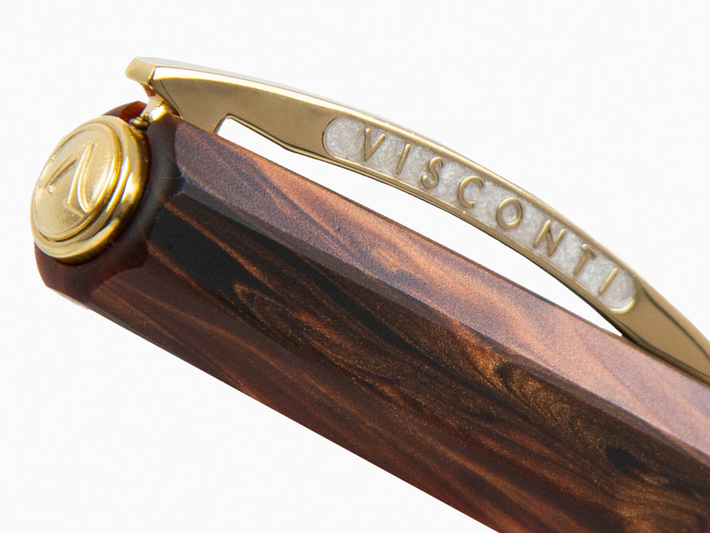 Visconti Medici Füllfederhalter, Braun, Vergoldet, KP17-40-02-FP