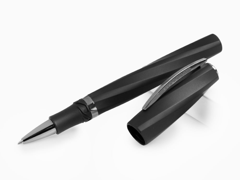 Visconti Divina Matte Roller, Edelharz, Schwarz, Ruthenium Akzenten, KP18-09-RB