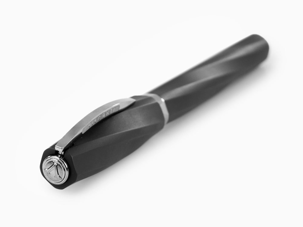 Visconti Divina Matte Roller, Edelharz, Schwarz, Ruthenium Akzenten, KP18-09-RB