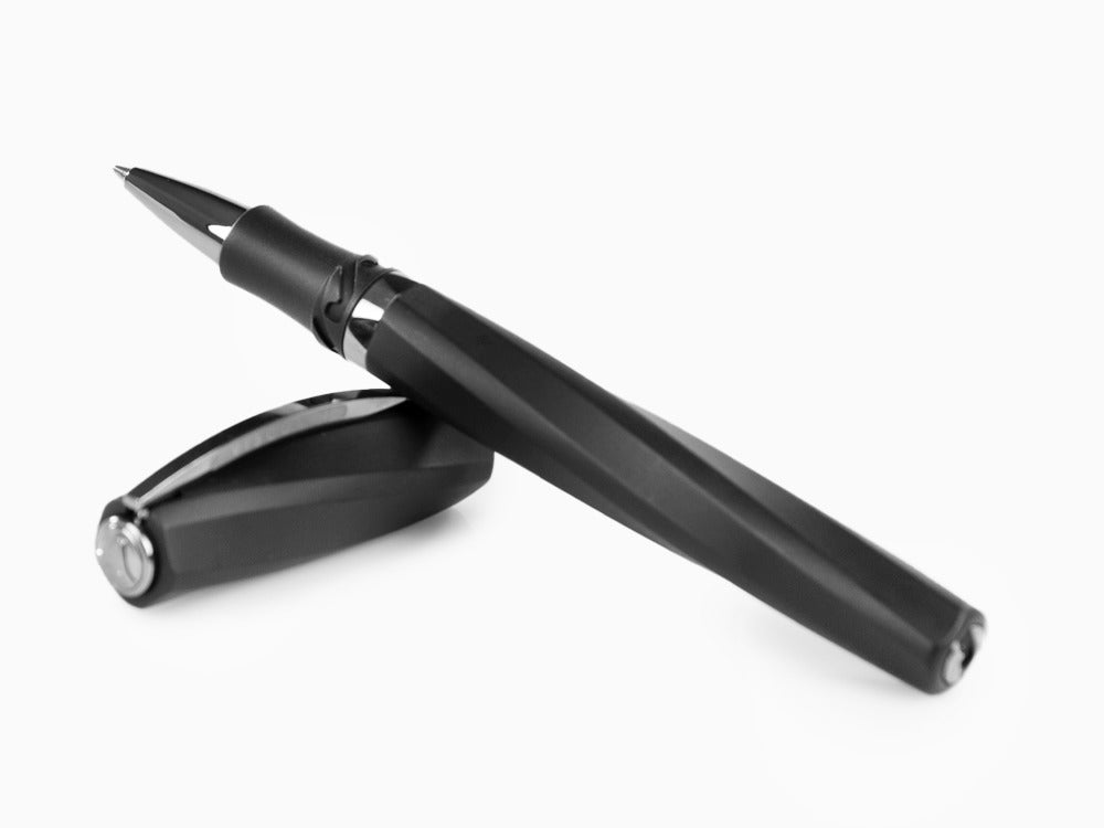 Visconti Divina Matte Roller, Edelharz, Schwarz, Ruthenium Akzenten, KP18-09-RB