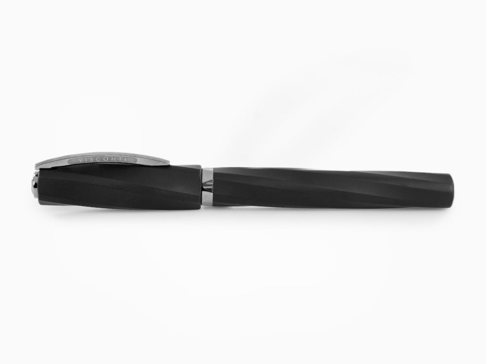 Visconti Divina Matte Roller, Edelharz, Schwarz, Ruthenium Akzenten, KP18-09-RB