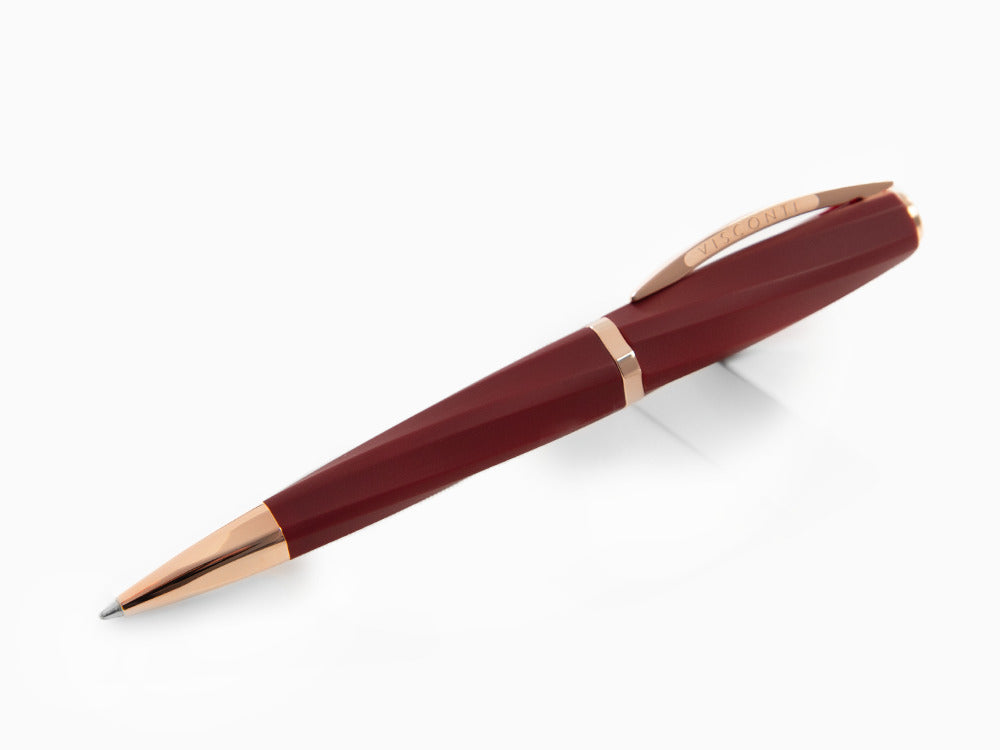 Visconti Divina Bordeaux Matte Kugelschreiber, Roségold PVD, KP18-14-BP