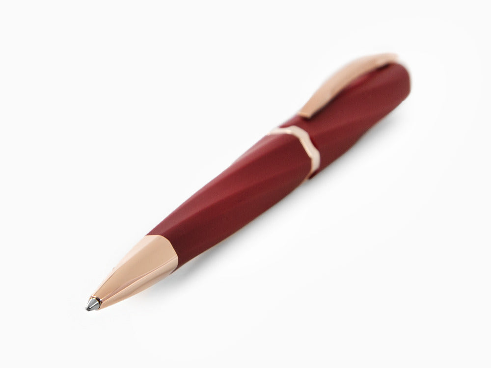 Visconti Divina Bordeaux Matte Kugelschreiber, Roségold PVD, KP18-14-BP