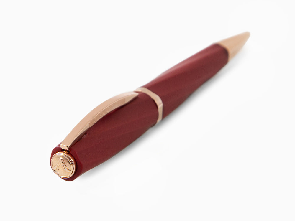 Visconti Divina Bordeaux Matte Kugelschreiber, Roségold PVD, KP18-14-BP