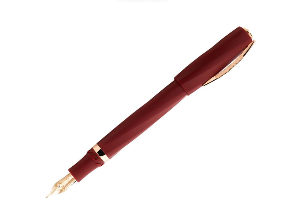 Visconti Divina Bordeaux Matte Füllfederhalter, Roségold PVD, KP18-14-FP