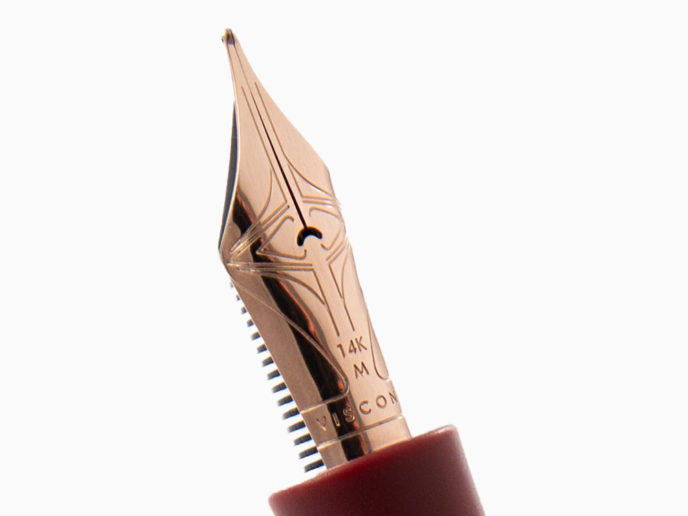 Visconti Divina Bordeaux Matte Füllfederhalter, Roségold PVD, KP18-14-FP