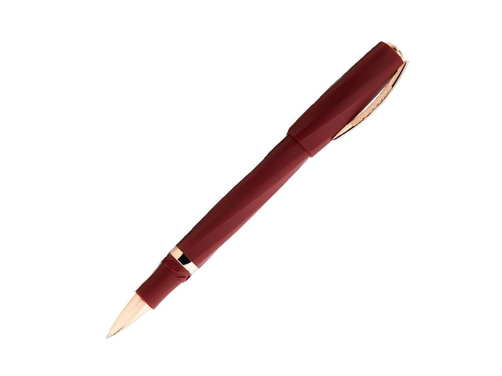 Visconti Divina Bordeaux Matte Roller, Edelharz, Roségold PVD, KP18-14-RB