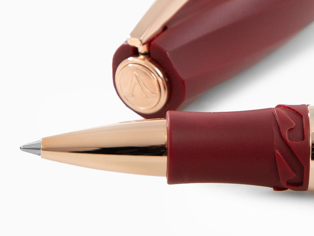 Visconti Divina Bordeaux Matte Roller, Edelharz, Roségold PVD, KP18-14-RB
