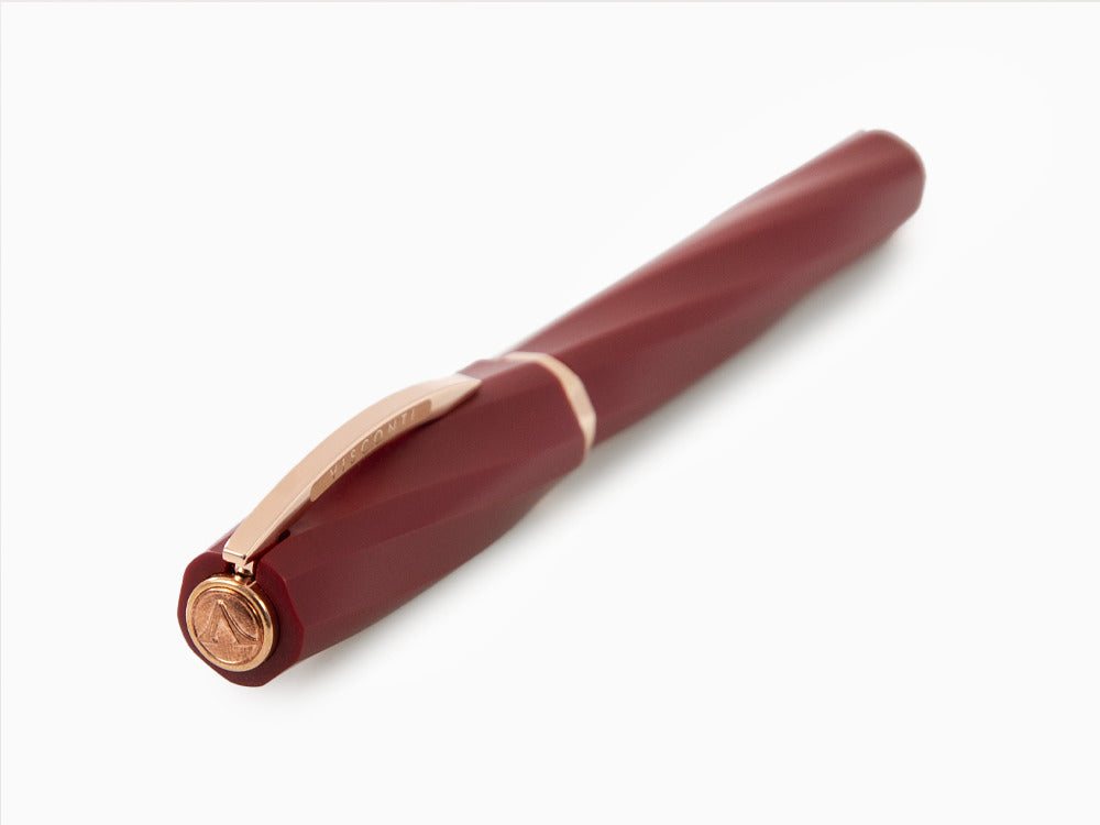 Visconti Divina Bordeaux Matte Roller, Edelharz, Roségold PVD, KP18-14-RB