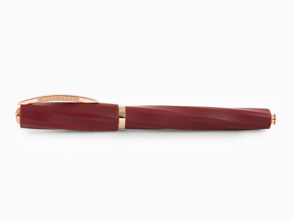 Visconti Divina Bordeaux Matte Roller, Edelharz, Roségold PVD, KP18-14-RB