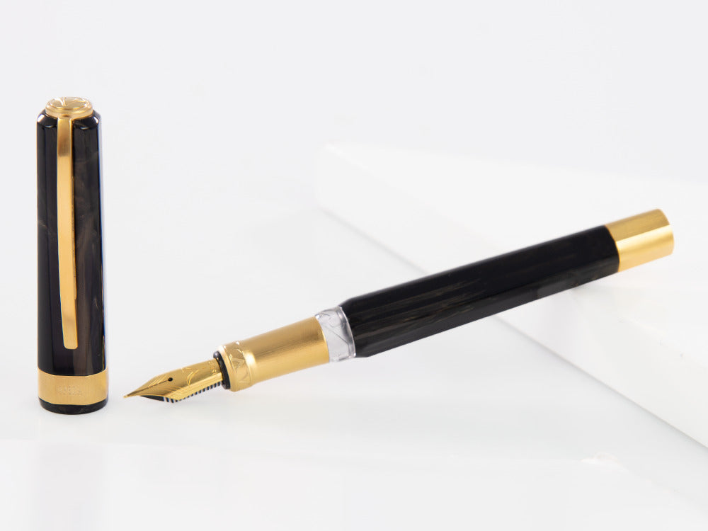 Visconti Opera Gold Füllfederhalter, Acryl-Edelharz, Schwarz, KP42-03-FP