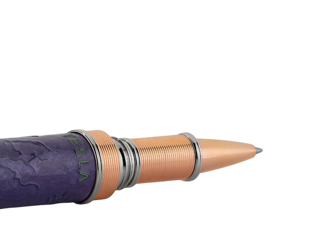 Visconti Tesla Roller, Edelharz, Blau, Limitierte Edition, KP63-01-RB