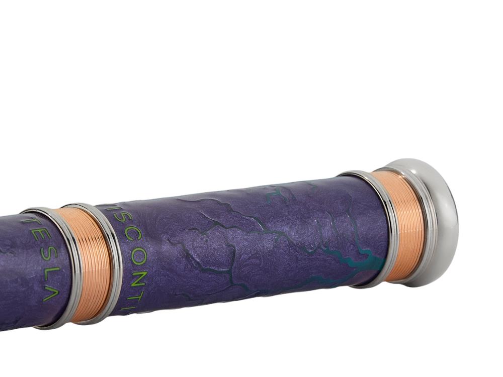 Visconti Tesla Roller, Edelharz, Blau, Limitierte Edition, KP63-01-RB