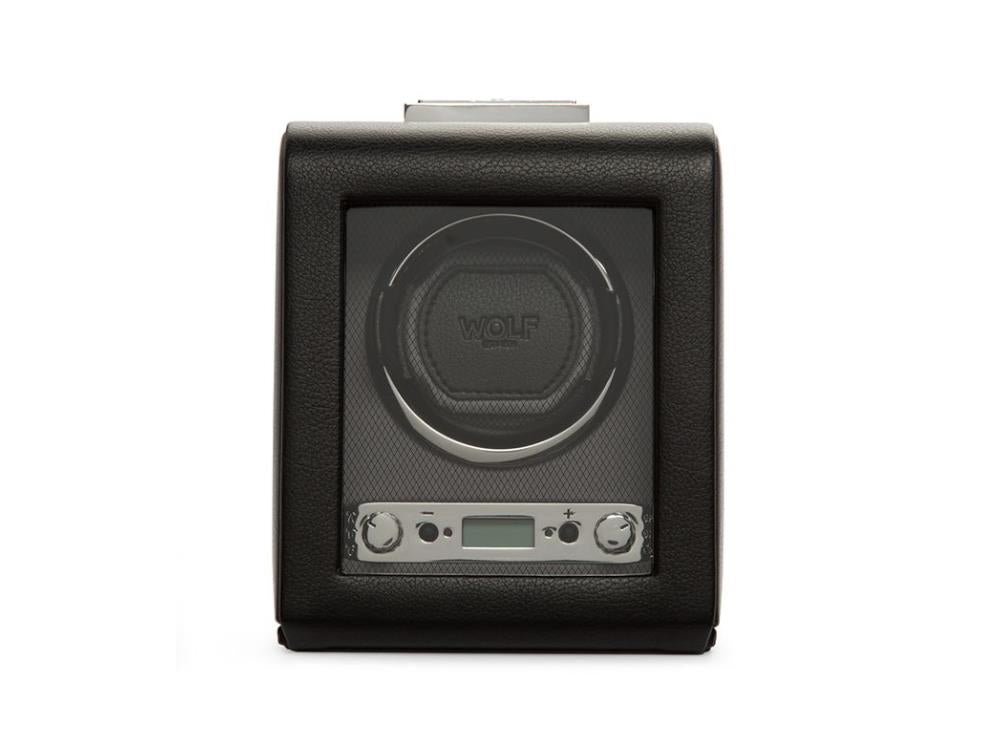 WOLF Viceroy Uhrenbeweger, 1 Uhr, Schwarz, Vegane Leder, 456002