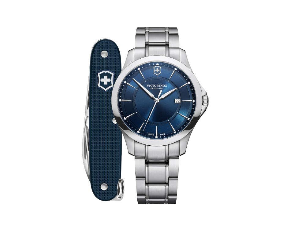 Victorinox Alliance Gent Quartz Uhr, Edelstahl, Blau, 40 mm, Tag, V241910.1
