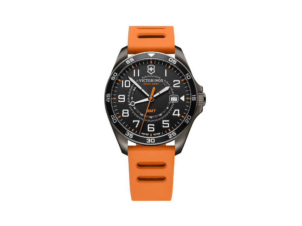 Victorinox Fieldforce Sport GMT Quartz Uhr , Schwarz, 42 mm, V241897