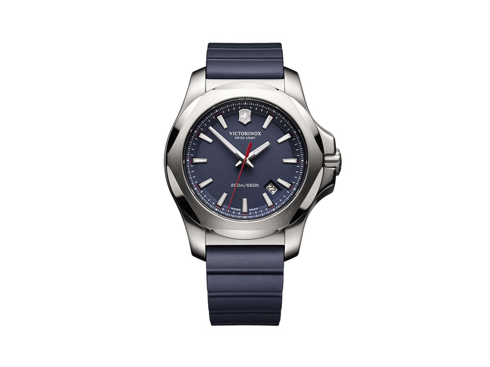 Victorinox I.N.O.X. Quartz Uhr, Blau, 43 mm, Kautschukband,  V241688.1