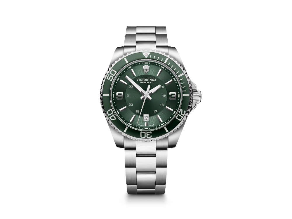 Victorinox Maverick Quartz Uhr Edelstahl 316L Grun 43 mm Stahlband V241934