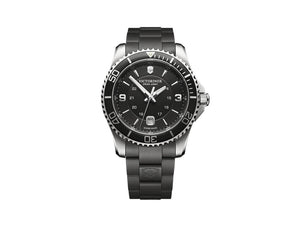 Victorinox Maverick Quartz Uhr, Edelstahl 316L, Schwarz, 43 mm, Kautschukband