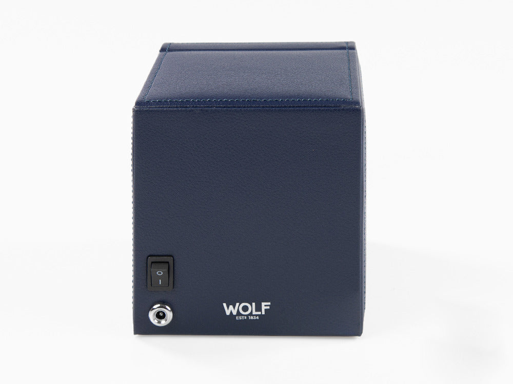 WOLF Cub Uhrenbeweger, 1 Uhr, Blau, Vegane Leder, 461117