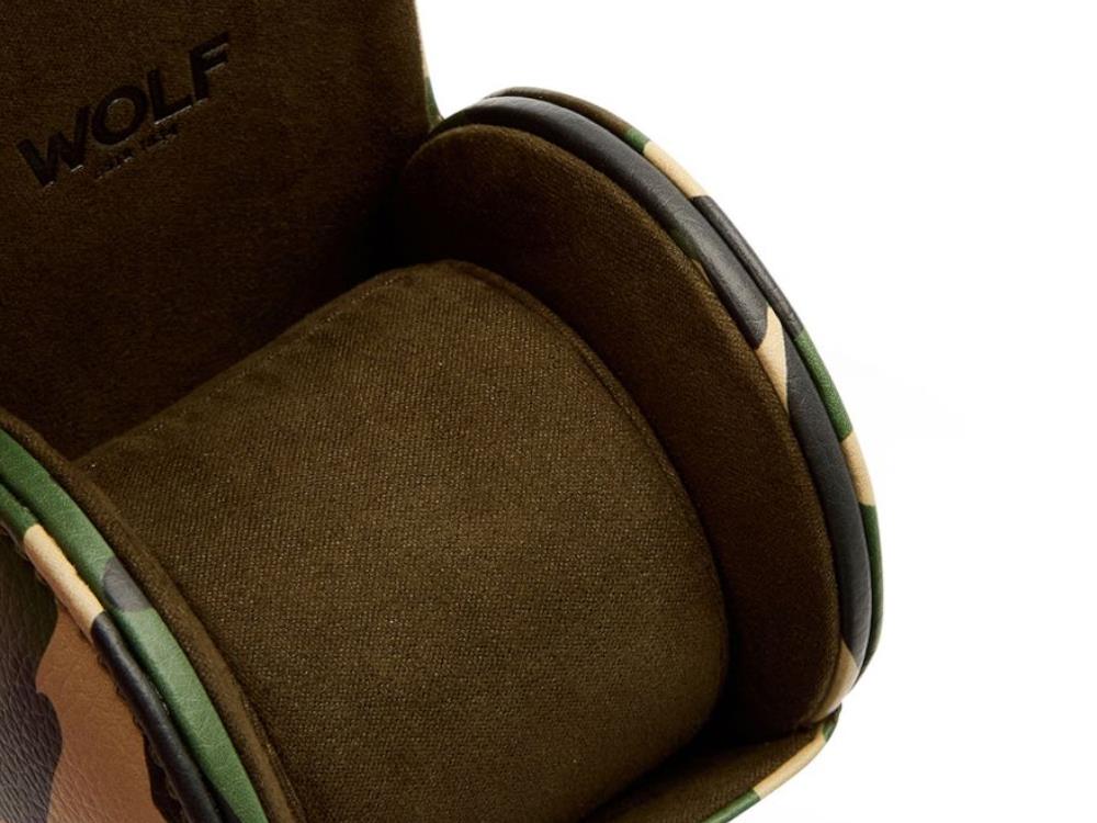 WOLF Elements Earth Uhrenrolle, 1 Uhr, Grün, Vegane Leder, 665330