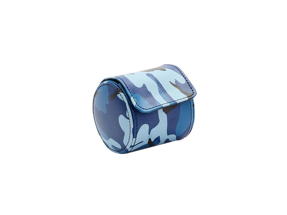 WOLF Elements Water Uhrenrolle, 1 Uhr, Blau, Vegane Leder, 665371