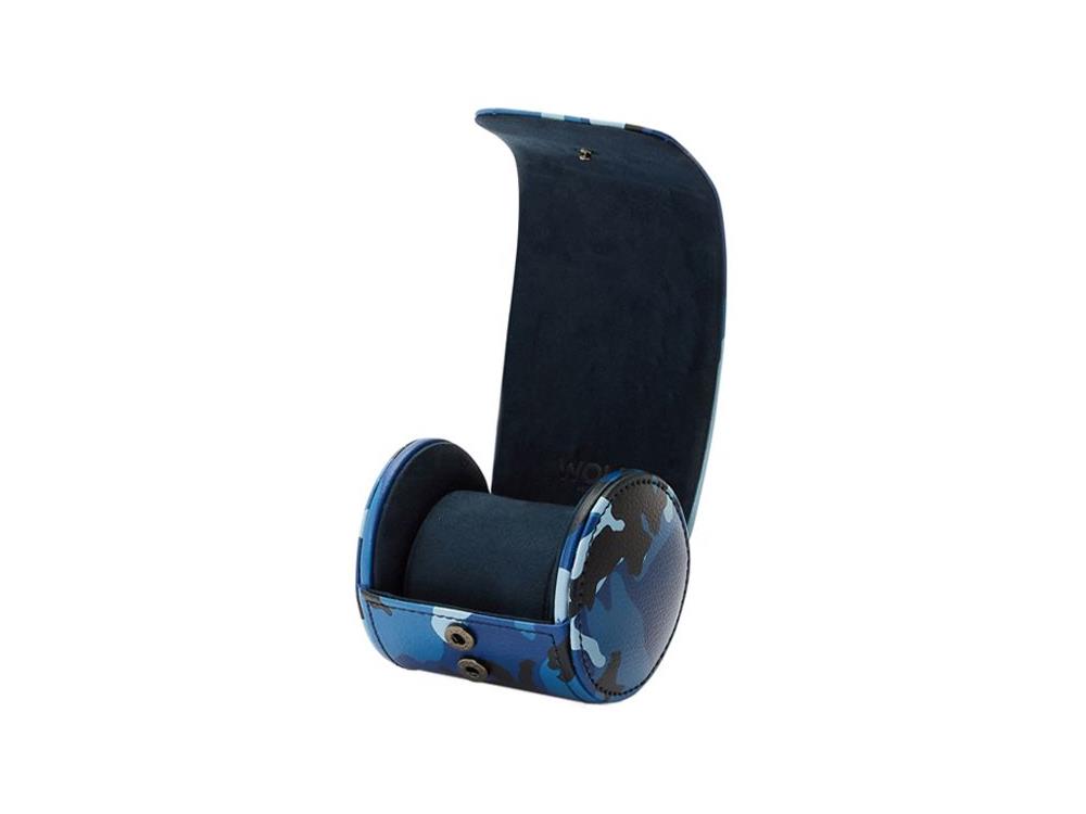 WOLF Elements Water Uhrenrolle, 1 Uhr, Blau, Vegane Leder, 665371