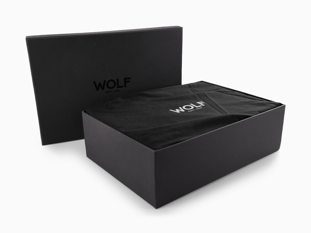 WOLF Elements Fire Uhrenbox, 10 Uhren, Rot, Vegane Leder, 665472