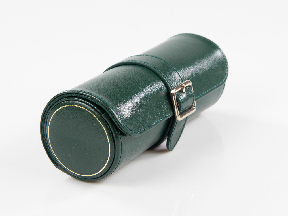 WOLF British Racing Uhrenrolle, 3 uhren, Grün, Leder, 792941