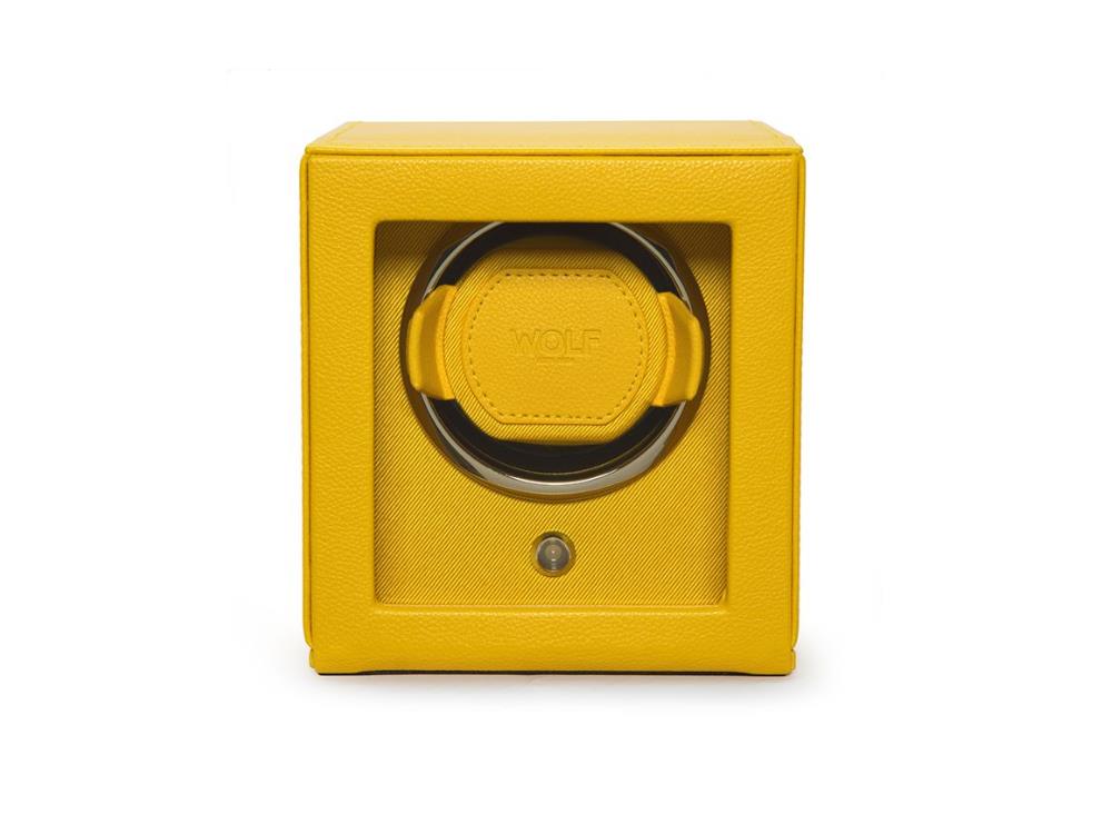 WOLF Cub Uhrenbeweger, 1 Uhr, Gelb, Vegane Leder, 461192