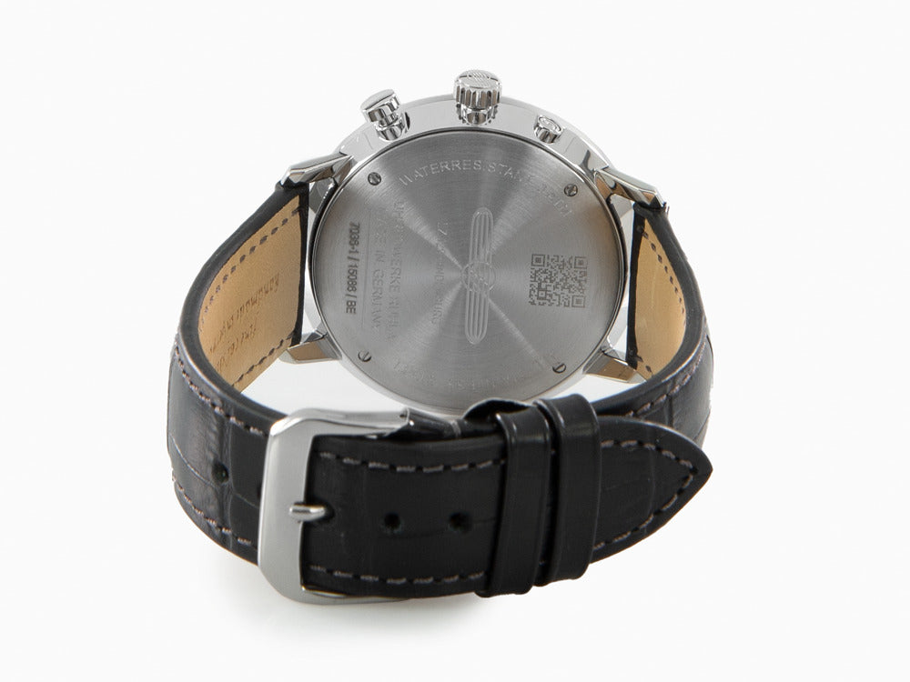 Zeppelin LZ 129 Hindenburg Moonphase Quartz Uhr, Silber, 40 mm, Datum, 7036-1